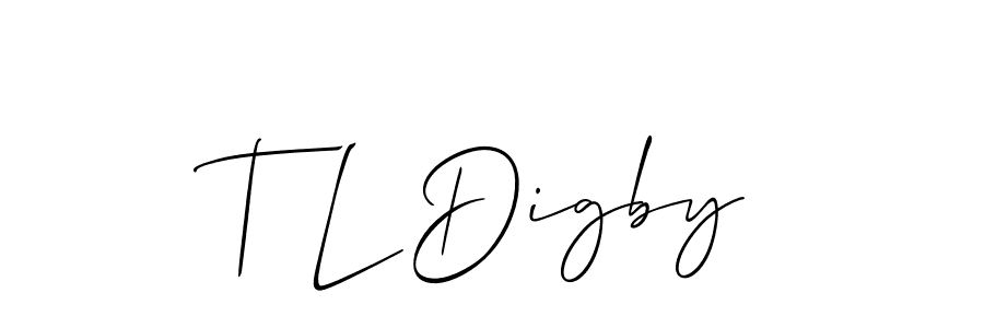 T L Digby stylish signature style. Best Handwritten Sign (Allison_Script) for my name. Handwritten Signature Collection Ideas for my name T L Digby. T L Digby signature style 2 images and pictures png