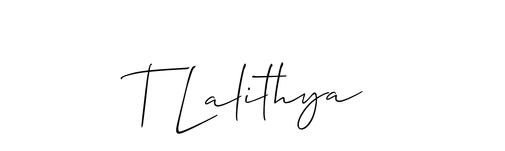 Once you've used our free online signature maker to create your best signature Allison_Script style, it's time to enjoy all of the benefits that T Lalithya name signing documents. T Lalithya signature style 2 images and pictures png