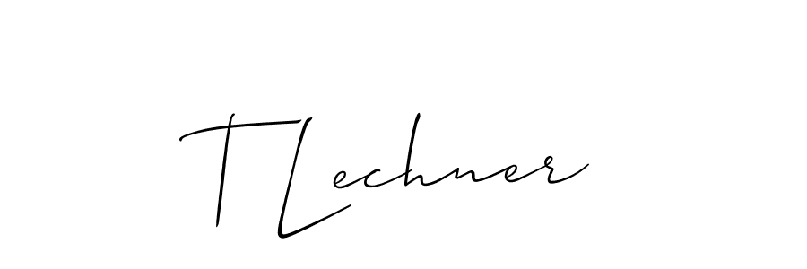 Also we have T Lechner name is the best signature style. Create professional handwritten signature collection using Allison_Script autograph style. T Lechner signature style 2 images and pictures png