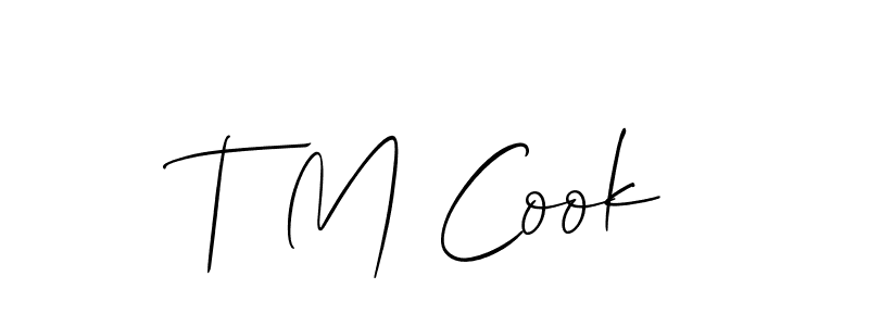 You should practise on your own different ways (Allison_Script) to write your name (T M Cook) in signature. don't let someone else do it for you. T M Cook signature style 2 images and pictures png