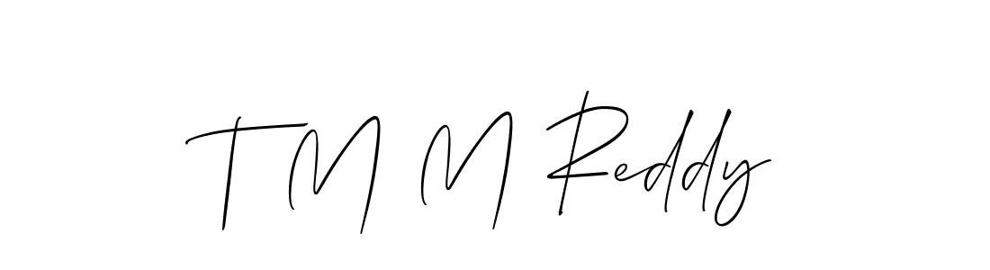 How to make T M M Reddy signature? Allison_Script is a professional autograph style. Create handwritten signature for T M M Reddy name. T M M Reddy signature style 2 images and pictures png