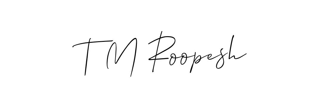 See photos of T M Roopesh official signature by Spectra . Check more albums & portfolios. Read reviews & check more about Allison_Script font. T M Roopesh signature style 2 images and pictures png