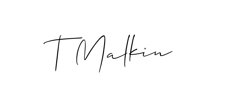How to Draw T Malkin signature style? Allison_Script is a latest design signature styles for name T Malkin. T Malkin signature style 2 images and pictures png