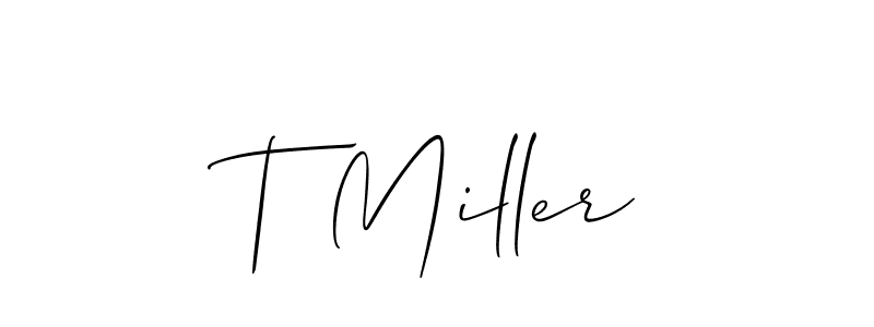 How to make T Miller signature? Allison_Script is a professional autograph style. Create handwritten signature for T Miller name. T Miller signature style 2 images and pictures png