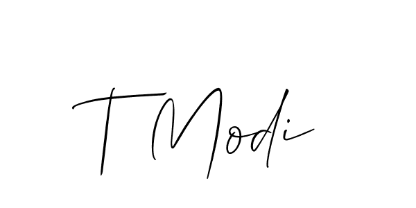 It looks lik you need a new signature style for name T Modi. Design unique handwritten (Allison_Script) signature with our free signature maker in just a few clicks. T Modi signature style 2 images and pictures png