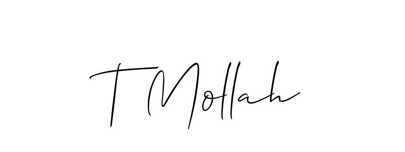 How to Draw T Mollah signature style? Allison_Script is a latest design signature styles for name T Mollah. T Mollah signature style 2 images and pictures png