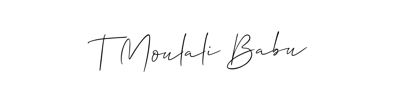 Also we have T Moulali Babu name is the best signature style. Create professional handwritten signature collection using Allison_Script autograph style. T Moulali Babu signature style 2 images and pictures png