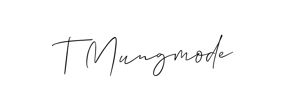 if you are searching for the best signature style for your name T Mungmode. so please give up your signature search. here we have designed multiple signature styles  using Allison_Script. T Mungmode signature style 2 images and pictures png