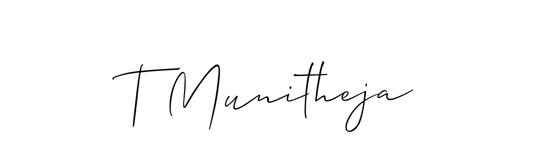 T Munitheja stylish signature style. Best Handwritten Sign (Allison_Script) for my name. Handwritten Signature Collection Ideas for my name T Munitheja. T Munitheja signature style 2 images and pictures png