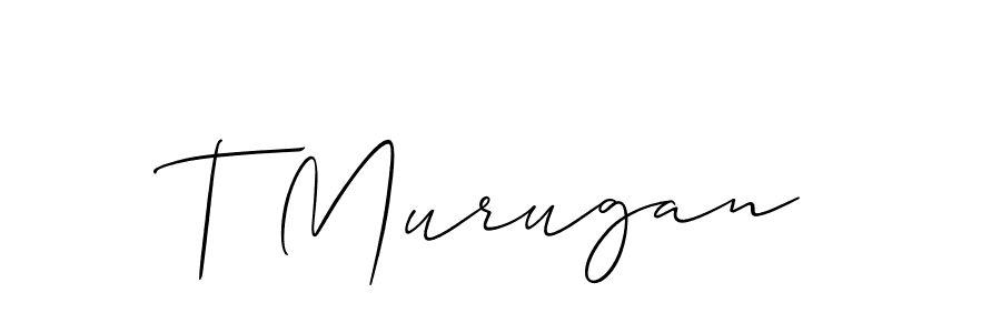 Also we have T Murugan name is the best signature style. Create professional handwritten signature collection using Allison_Script autograph style. T Murugan signature style 2 images and pictures png