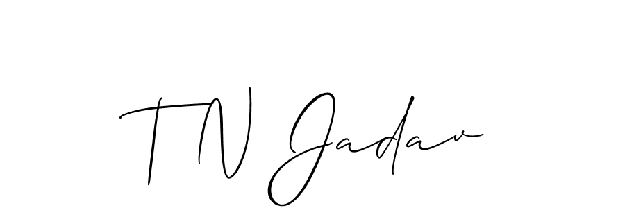 Here are the top 10 professional signature styles for the name T N Jadav. These are the best autograph styles you can use for your name. T N Jadav signature style 2 images and pictures png