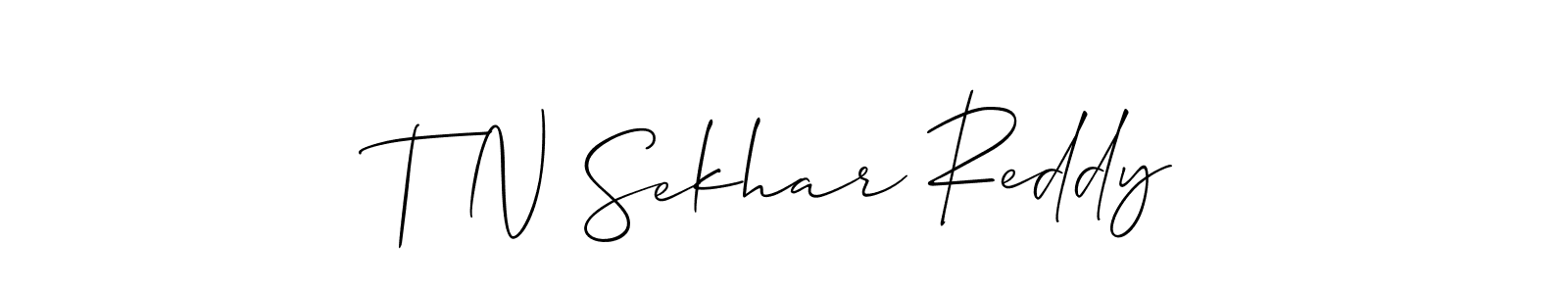 Design your own signature with our free online signature maker. With this signature software, you can create a handwritten (Allison_Script) signature for name T N Sekhar Reddy. T N Sekhar Reddy signature style 2 images and pictures png