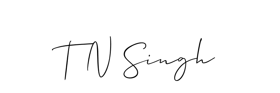 Also You can easily find your signature by using the search form. We will create T N Singh name handwritten signature images for you free of cost using Allison_Script sign style. T N Singh signature style 2 images and pictures png