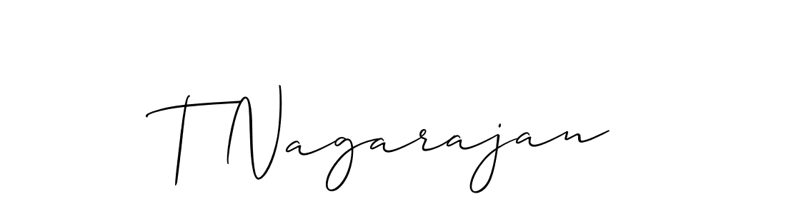 How to make T Nagarajan name signature. Use Allison_Script style for creating short signs online. This is the latest handwritten sign. T Nagarajan signature style 2 images and pictures png
