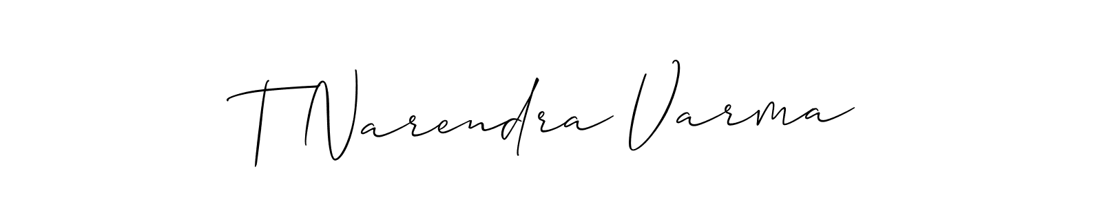 See photos of T Narendra Varma official signature by Spectra . Check more albums & portfolios. Read reviews & check more about Allison_Script font. T Narendra Varma signature style 2 images and pictures png