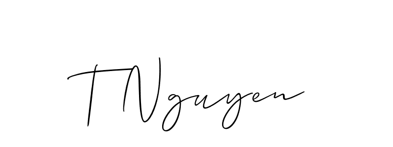 Similarly Allison_Script is the best handwritten signature design. Signature creator online .You can use it as an online autograph creator for name T Nguyen. T Nguyen signature style 2 images and pictures png