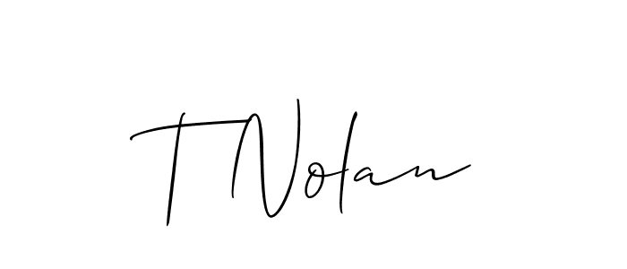 Create a beautiful signature design for name T Nolan. With this signature (Allison_Script) fonts, you can make a handwritten signature for free. T Nolan signature style 2 images and pictures png
