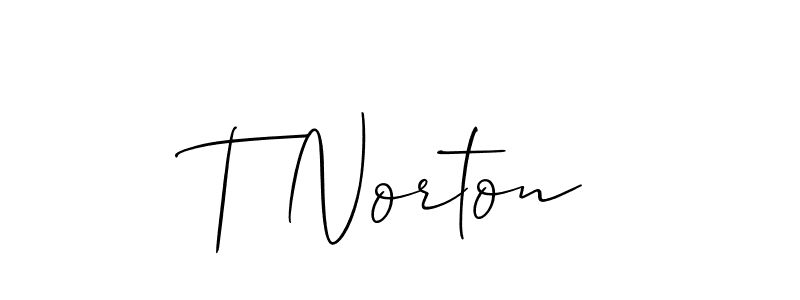 Design your own signature with our free online signature maker. With this signature software, you can create a handwritten (Allison_Script) signature for name T Norton. T Norton signature style 2 images and pictures png