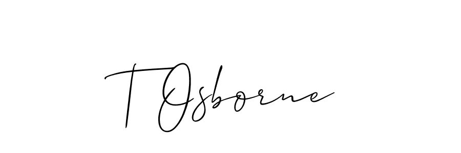 Design your own signature with our free online signature maker. With this signature software, you can create a handwritten (Allison_Script) signature for name T Osborne. T Osborne signature style 2 images and pictures png