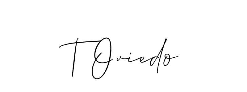 Similarly Allison_Script is the best handwritten signature design. Signature creator online .You can use it as an online autograph creator for name T Oviedo. T Oviedo signature style 2 images and pictures png