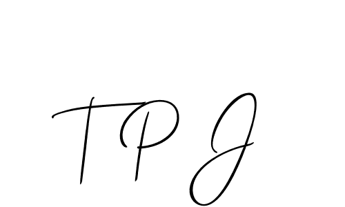 Make a beautiful signature design for name T P J. Use this online signature maker to create a handwritten signature for free. T P J signature style 2 images and pictures png