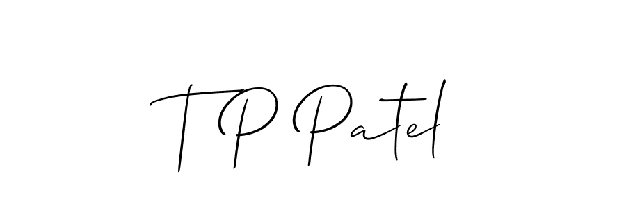 Make a beautiful signature design for name T P Patel. Use this online signature maker to create a handwritten signature for free. T P Patel signature style 2 images and pictures png