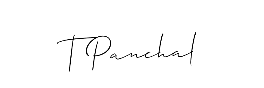 Make a short T Panchal signature style. Manage your documents anywhere anytime using Allison_Script. Create and add eSignatures, submit forms, share and send files easily. T Panchal signature style 2 images and pictures png