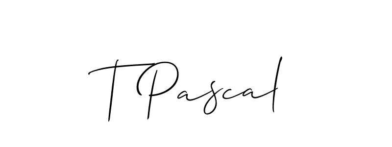 T Pascal stylish signature style. Best Handwritten Sign (Allison_Script) for my name. Handwritten Signature Collection Ideas for my name T Pascal. T Pascal signature style 2 images and pictures png