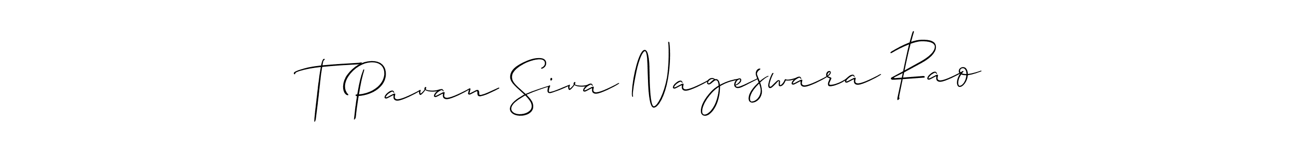 Create a beautiful signature design for name T Pavan Siva Nageswara Rao. With this signature (Allison_Script) fonts, you can make a handwritten signature for free. T Pavan Siva Nageswara Rao signature style 2 images and pictures png