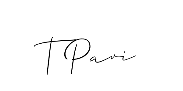 T Pavi stylish signature style. Best Handwritten Sign (Allison_Script) for my name. Handwritten Signature Collection Ideas for my name T Pavi. T Pavi signature style 2 images and pictures png