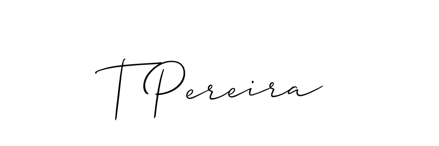 Allison_Script is a professional signature style that is perfect for those who want to add a touch of class to their signature. It is also a great choice for those who want to make their signature more unique. Get T Pereira name to fancy signature for free. T Pereira signature style 2 images and pictures png