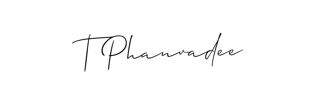 Check out images of Autograph of T Phanvadee name. Actor T Phanvadee Signature Style. Allison_Script is a professional sign style online. T Phanvadee signature style 2 images and pictures png