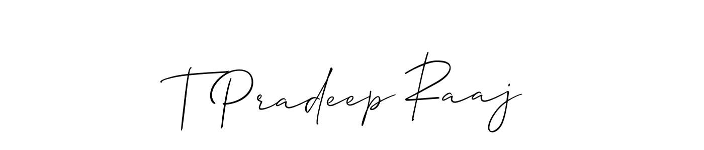 This is the best signature style for the T Pradeep Raaj name. Also you like these signature font (Allison_Script). Mix name signature. T Pradeep Raaj signature style 2 images and pictures png