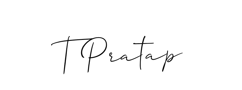 Best and Professional Signature Style for T Pratap. Allison_Script Best Signature Style Collection. T Pratap signature style 2 images and pictures png