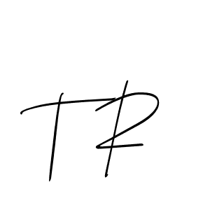 The best way (Allison_Script) to make a short signature is to pick only two or three words in your name. The name T R include a total of six letters. For converting this name. T R signature style 2 images and pictures png