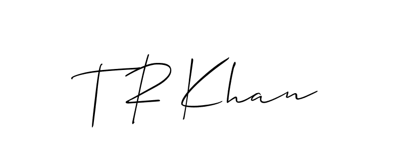 Here are the top 10 professional signature styles for the name T R Khan. These are the best autograph styles you can use for your name. T R Khan signature style 2 images and pictures png
