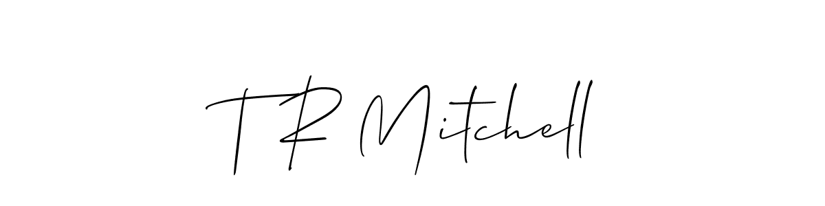 Use a signature maker to create a handwritten signature online. With this signature software, you can design (Allison_Script) your own signature for name T R Mitchell. T R Mitchell signature style 2 images and pictures png