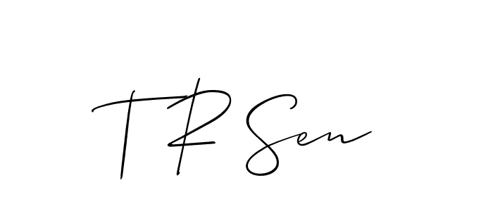 Use a signature maker to create a handwritten signature online. With this signature software, you can design (Allison_Script) your own signature for name T R Sen. T R Sen signature style 2 images and pictures png