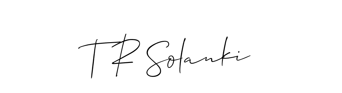 How to Draw T R Solanki signature style? Allison_Script is a latest design signature styles for name T R Solanki. T R Solanki signature style 2 images and pictures png