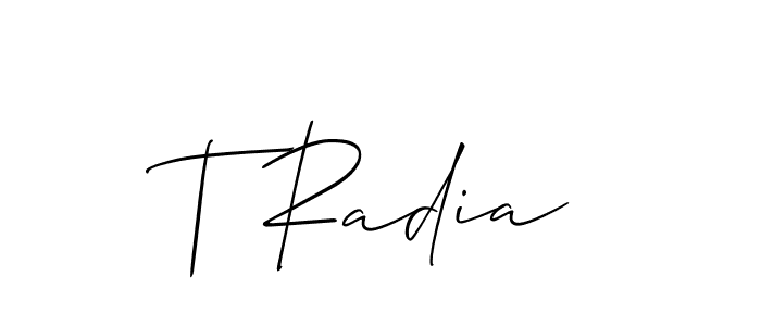 Best and Professional Signature Style for T Radia. Allison_Script Best Signature Style Collection. T Radia signature style 2 images and pictures png