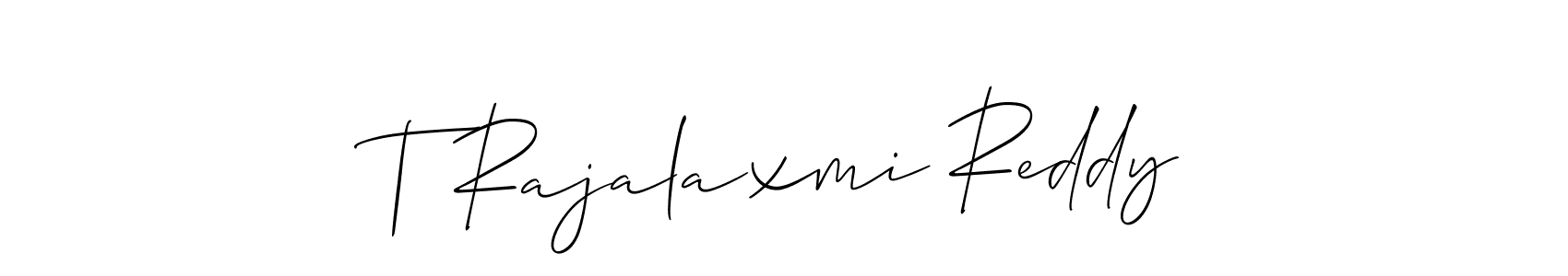 Also You can easily find your signature by using the search form. We will create T Rajalaxmi Reddy name handwritten signature images for you free of cost using Allison_Script sign style. T Rajalaxmi Reddy signature style 2 images and pictures png