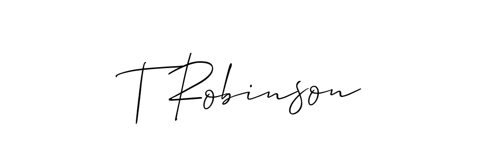 Create a beautiful signature design for name T Robinson. With this signature (Allison_Script) fonts, you can make a handwritten signature for free. T Robinson signature style 2 images and pictures png