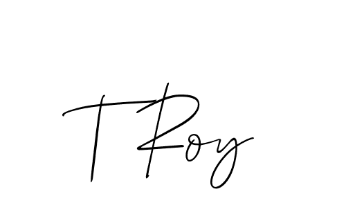 It looks lik you need a new signature style for name T Roy. Design unique handwritten (Allison_Script) signature with our free signature maker in just a few clicks. T Roy signature style 2 images and pictures png