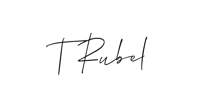 This is the best signature style for the T Rubel name. Also you like these signature font (Allison_Script). Mix name signature. T Rubel signature style 2 images and pictures png