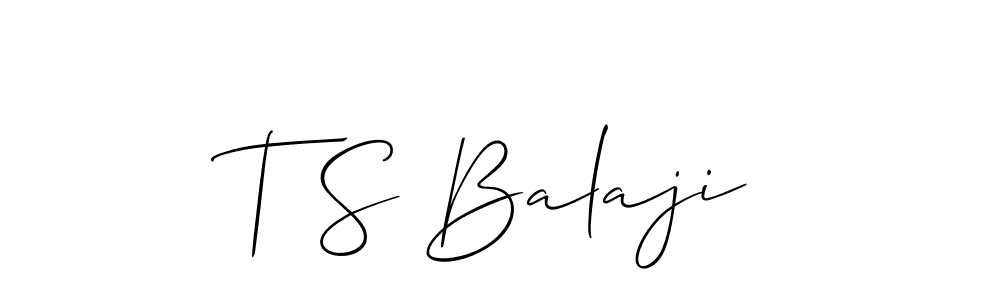 T S Balaji stylish signature style. Best Handwritten Sign (Allison_Script) for my name. Handwritten Signature Collection Ideas for my name T S Balaji. T S Balaji signature style 2 images and pictures png