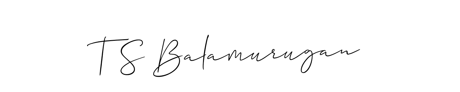 The best way (Allison_Script) to make a short signature is to pick only two or three words in your name. The name T S Balamurugan include a total of six letters. For converting this name. T S Balamurugan signature style 2 images and pictures png