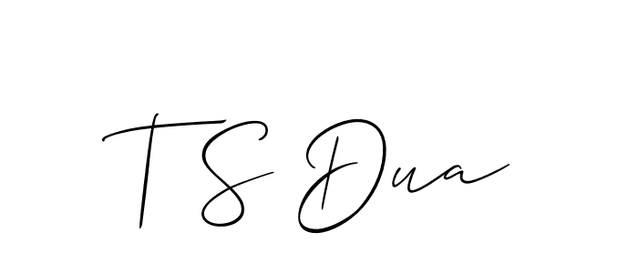 T S Dua stylish signature style. Best Handwritten Sign (Allison_Script) for my name. Handwritten Signature Collection Ideas for my name T S Dua. T S Dua signature style 2 images and pictures png