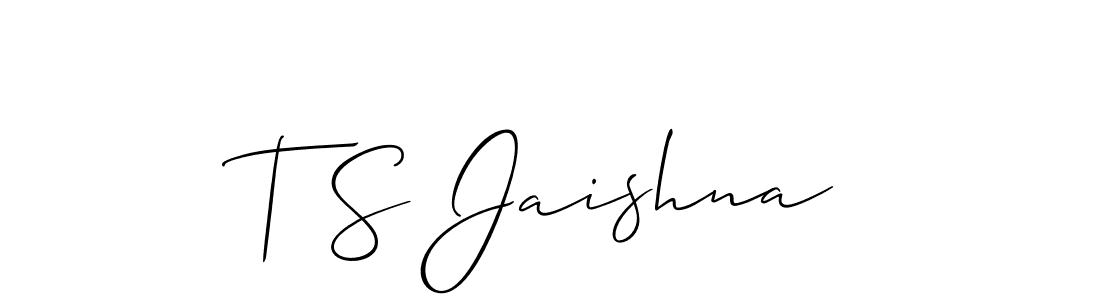 T S Jaishna stylish signature style. Best Handwritten Sign (Allison_Script) for my name. Handwritten Signature Collection Ideas for my name T S Jaishna. T S Jaishna signature style 2 images and pictures png