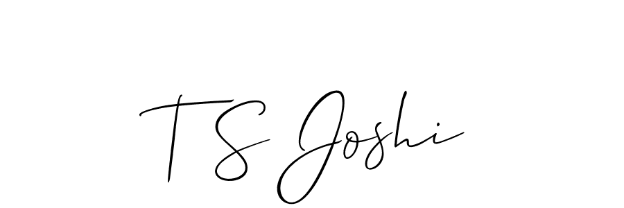 if you are searching for the best signature style for your name T S Joshi. so please give up your signature search. here we have designed multiple signature styles  using Allison_Script. T S Joshi signature style 2 images and pictures png