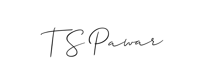 Also You can easily find your signature by using the search form. We will create T S Pawar name handwritten signature images for you free of cost using Allison_Script sign style. T S Pawar signature style 2 images and pictures png